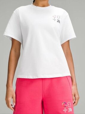 lululemon athletica Relaxed Fit Pride Heavy Weight Cotton Graphic White Tee